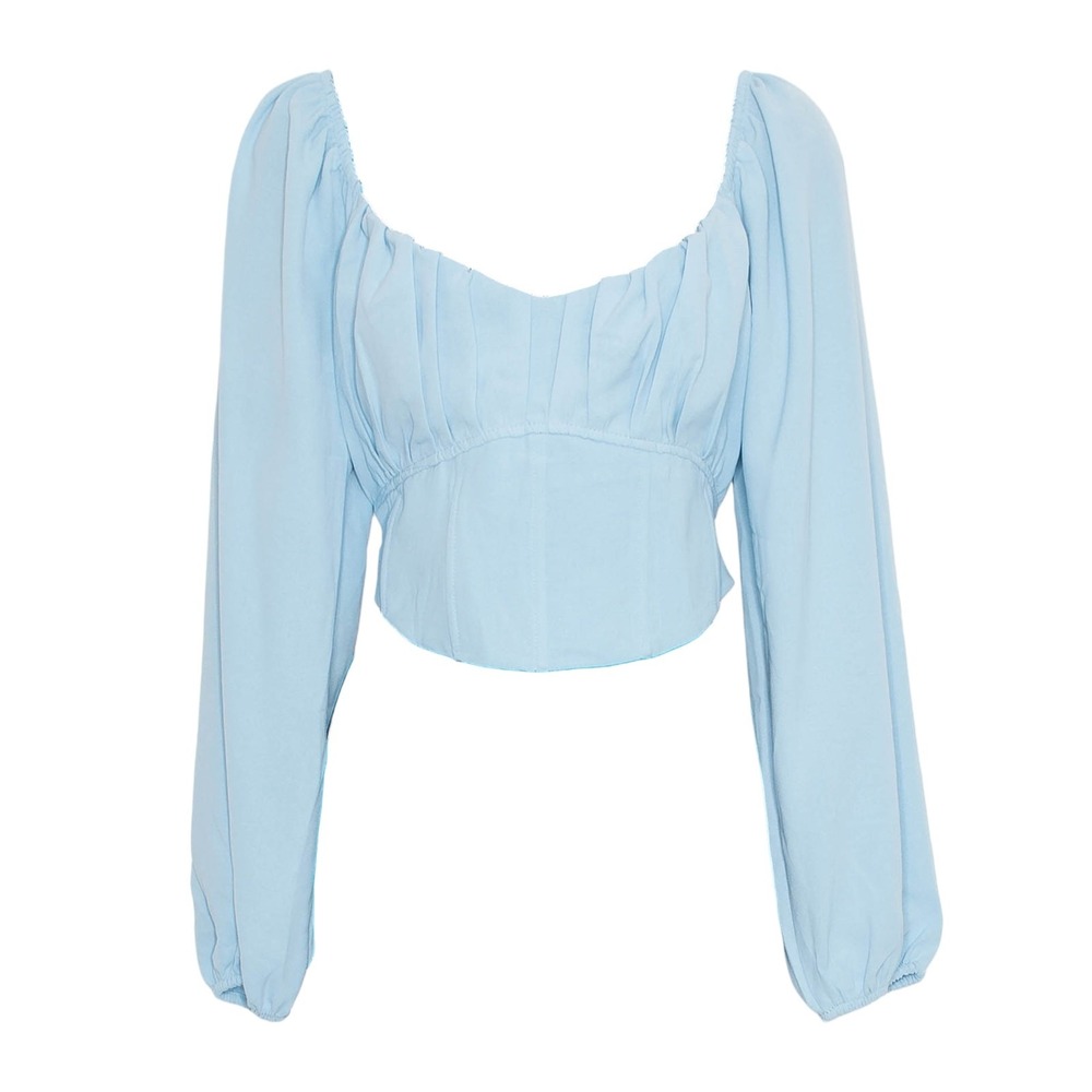 Festival Balloon Corset Milkmaid Crop Top Cottagecore Coquette Renaissance Y2K M